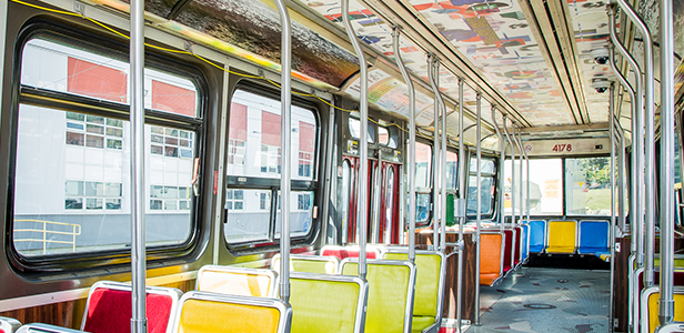 Interior of streetcar
