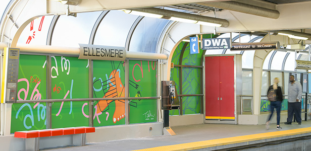 Ellesmere station art installation for Nuit Blanche.