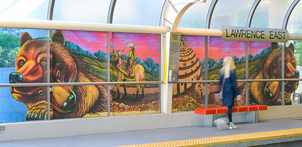 Lawrence station art installation for Nuit Blanche