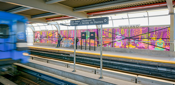 Midland station art installation for Nuit Blanche.