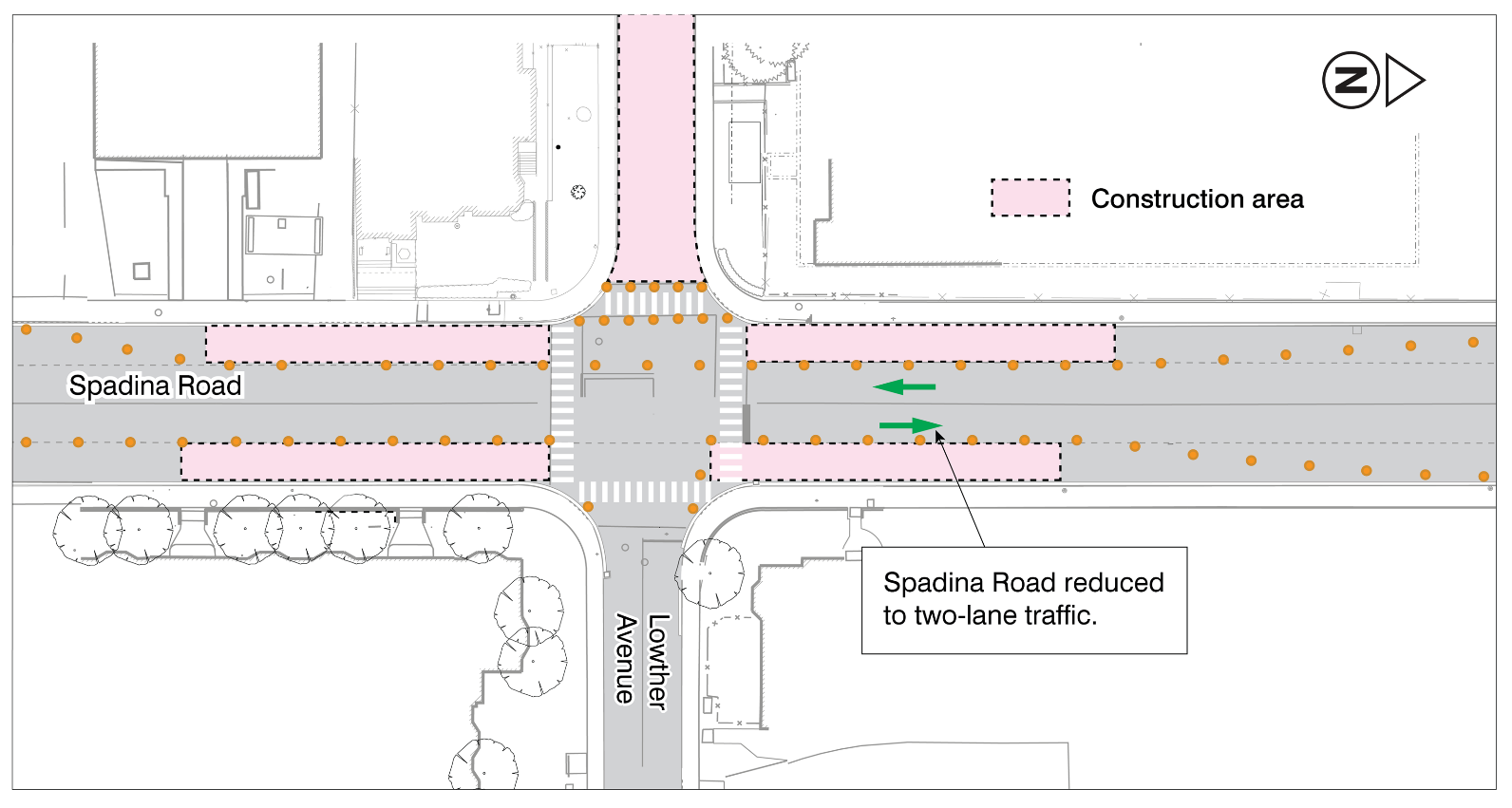 Image showing construction area for temporary pole installation