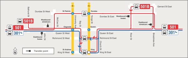 Map of route diversion