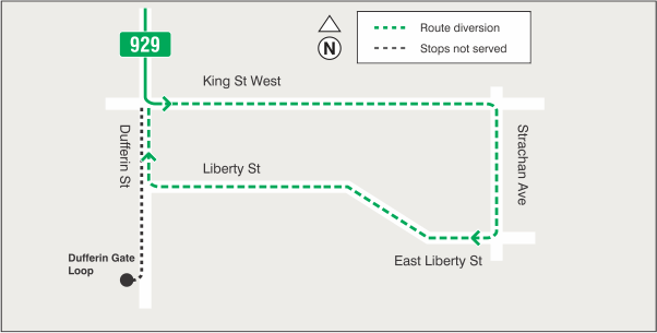 Map of route diversion