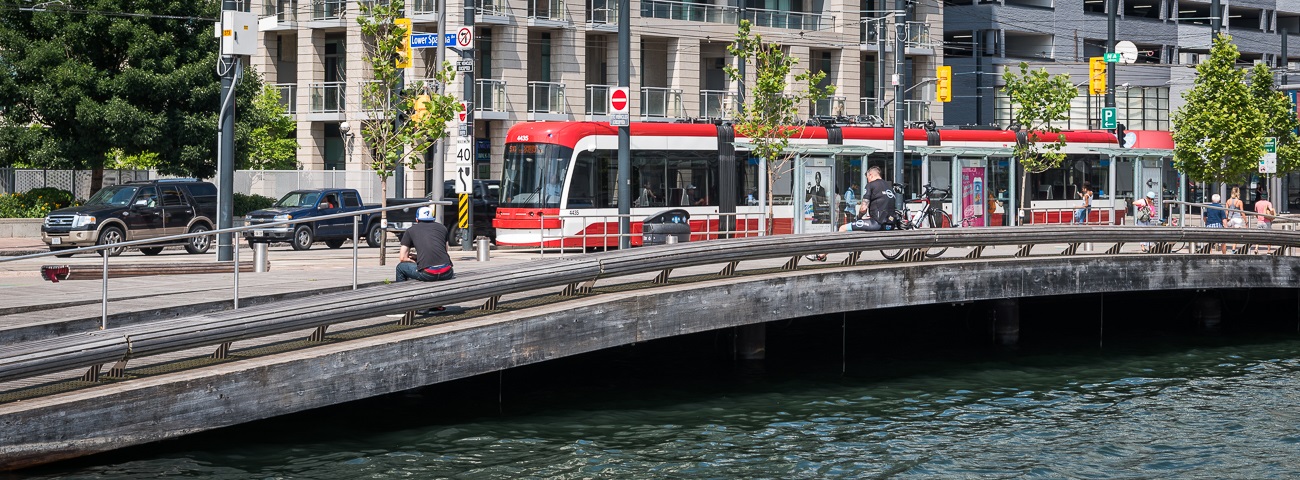 image of streetcar on the waterfront