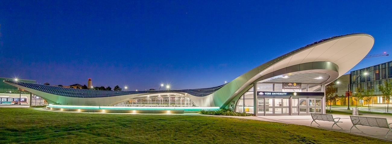 Exterior shot of York University Station
